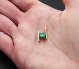 Золотой кулон с чистейшим муассанитом 1,17 карата Золото