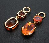 Золотые подвесы для серег с чистейшими мексиканскими «огненными» опалами 4,08 карата Золото
