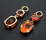 Золотые подвесы для серег с чистейшими мексиканскими «огненными» опалами 4,08 карата