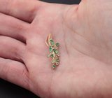 Золотой кулон с яркими "неоновыми" уральскими изумрудами 0,37 карата и лейкосапфирами Золото