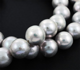 Массивное золотое колье с отборным крупным серебристым морским жемчугом барокко 348 карата Золото