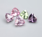 Набор из 5 разноцветных сапфиров 0,79 карата 