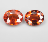 Пара спессартинов гранатов 2,15 карата 