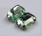 Пара неоново-зеленых апатитов 5,25 карата 