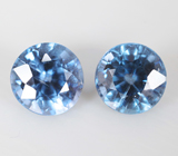 Редкая пара синих шпинелей 0,9 карата 