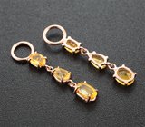 Комплект с ярко-желтыми и пурпурными сапфирами 5,04 карата