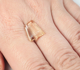 Орегонский солнечный камень авторской огранки 3,98 карата! Эффект Шиллера 