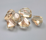 Крупный набор орегонских солнечных камней авторской огранки 12,67 карата! Эффект Шиллера! 