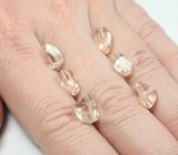 Крупный набор орегонских солнечных камней авторской огранки 12,67 карата! Эффект Шиллера!