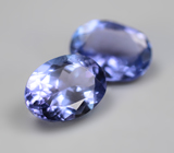 Пара чистейших танзанитов 2,18 карата 