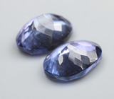 Пара чистейших танзанитов 2,18 карата 