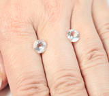 Редкая пара поллуцитов 2,83 карата 