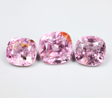 Крупный набор из 3 "неоновых" шпинелей 4,98 карата 