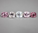 Серьги с разноцветными шпинелями 10,82 карата