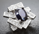 Кулон с насыщенно-синим сапфиром 