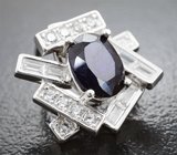 Кулон с насыщенно-синим сапфиром  Серебро 925