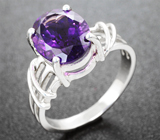 Кольцо с аметистом 2,45 карата  Серебро 925