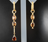 Подвесы для серег с турмалинами 3,48 карата Золото