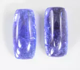 Подвесы для серег с крупными насыщенными танзанитами 19,81 карата