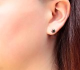 Золотые пусеты с редкими синими шпинелями 0,73 карата Золото