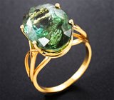 Золотое кольцо с крупным полихромным турмалином 8,68 карата