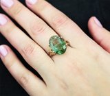 Золотое кольцо с крупным полихромным турмалином 8,68 карата Золото