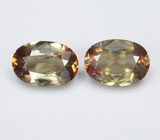 Пара андалузитов 1,22 карата 