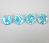 Набор из 4 «неоновых» апатитов 3,4 карата 