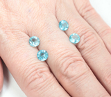 Набор из 4 «неоновых» апатитов 3,4 карата 