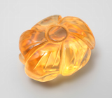 Насыщенный крупный резной цитрин 21,38 карата 