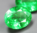 Редкая пара неоново-зеленых цаворитов 2,52 карата 
