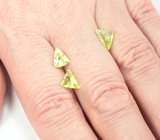 Набор из 3 желто-зеленых сфенов редкой огранки 3,28 карата