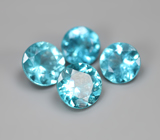 Набор из 4 «неоновых» апатитов 3,69 карата 