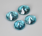 Набор из 4 «неоновых» апатитов 3,69 карата 