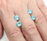 Набор из 4 «неоновых» апатитов 3,69 карата 