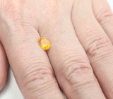 Без облагораживания! Ярко-желтый сапфир 1,38 карата 