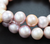 Массивное золотое колье с крупным розовым и кремовым морским жемчугом барокко 363,55 карата Золото