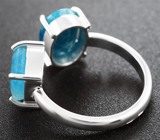 Кольцо с редким полихромным афганитом 2,04 карата и редким гаюином 2,83 карата Серебро 925