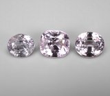 Набор из 3 пастельно-лавандовых шпинелей 2,56 карата 