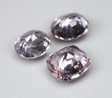 Набор из 3 пастельно-лавандовых шпинелей 2,56 карата 