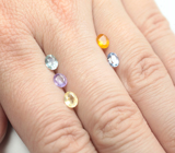 Набор из 5 разноцветных сапфиров 2 карата 