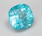 Крупный ярко-голубой «неоновый» апатит 3,57 карата 