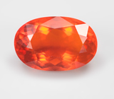 Чистейший мексиканский ограненный «огненный» опал 2,41 карата 