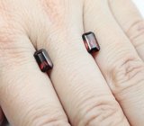 Пара красновато-оранжевых цирконов высокой чистоты 3,94 карата 