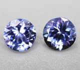 Пара танзанитов 1,17 карата 