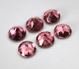 Набор из 6 розовых турмалинов 5,23 карата 