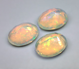 Набор из 3 ограненных эфиопских опалов 3,55 карата 
