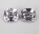 Пара пастельно-сиреневых шпинелей 2,37 карата 