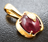 Золотой кулон с насыщенным рубином 2,37 карата Золото