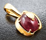 Золотой кулон с насыщенным рубином 2,37 карата